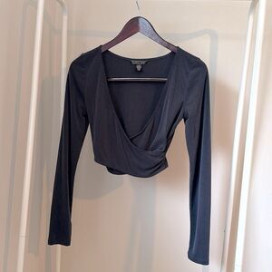 Victoria Secret Ribbed Deep V Crop Top